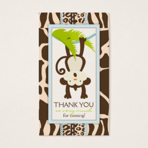 Jungle Monkey Thank You Gift Tag