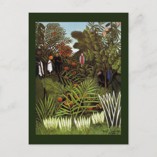 Jungle Monkeys Folk Art by Rousseau Postcard