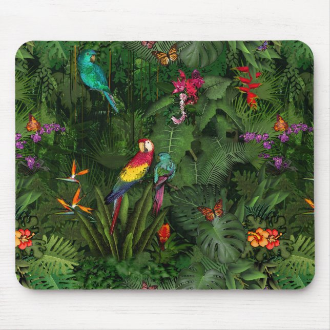 Jungle 🌴🌺🦜 mouse mat (Front)