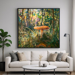 Jungle Mushroom Poster