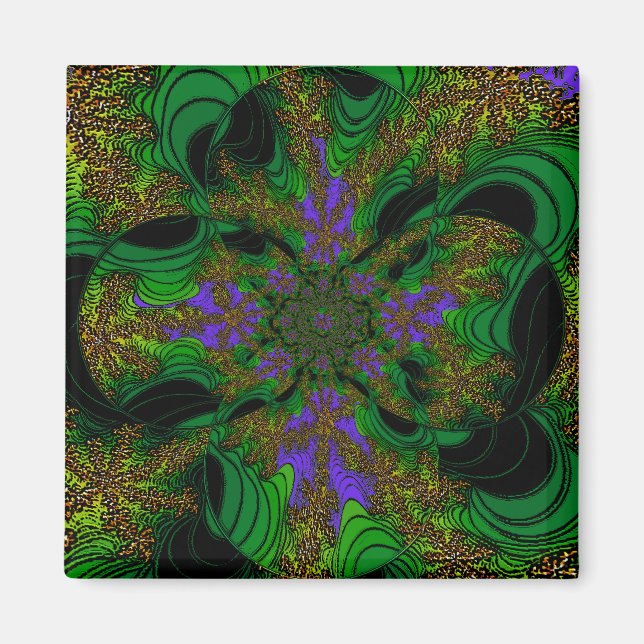 "Jungle Orchids" ~ Abstract Art Print Magnet (Front)