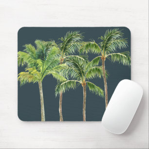 Jungle palm watercolor tropical mouse mat