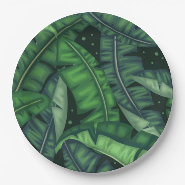 Jungle Palms Paper Plate (Front)