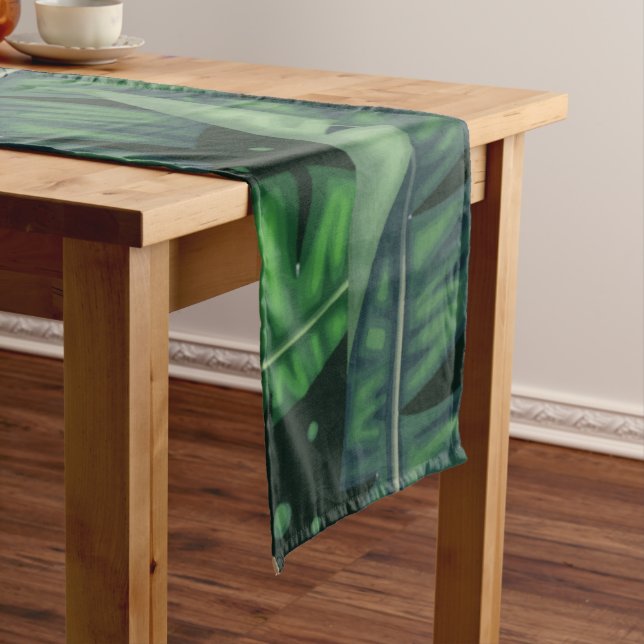 Jungle Palms Short Table Runner (In Situ)