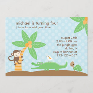 Jungle Pals Party Invitations
