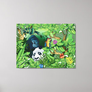 Jungle Panda Canvas Print