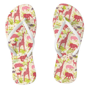 Jungle paradise flip flops