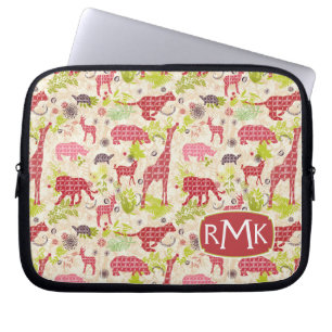 Jungle paradise   Monogram Laptop Sleeve