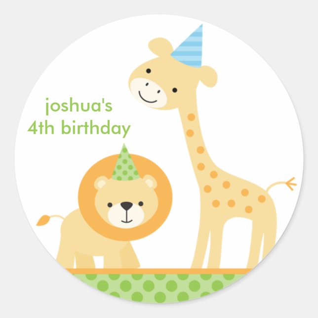 Jungle Party Stickers (Front)