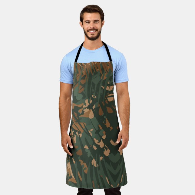 Jungle Pattern Camo - Nature Texture Apron (Worn)