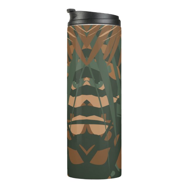 Jungle Pattern Camo - Nature Texture Thermal Tumbler (Rotated Right)