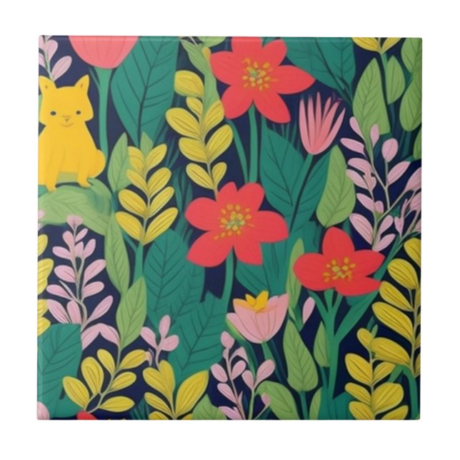 Jungle pattern tile (Front)