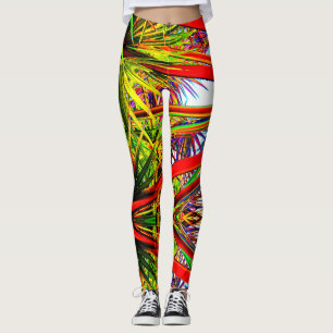 Jungle Pattern  With Foliage Texture Leggings