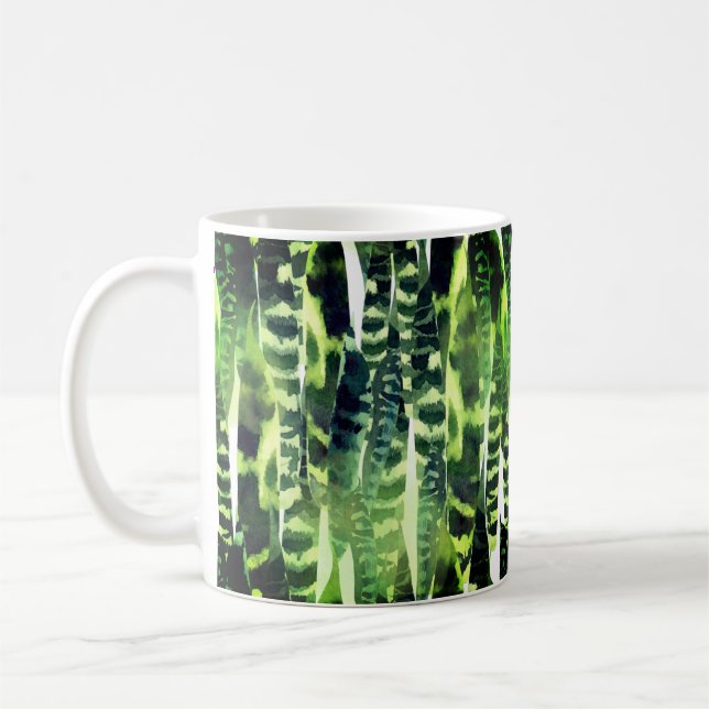 Jungle plant leaves pattern    coffee mug (Left)