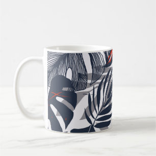 Jungle Plants: Floral Organic Seamless Coffee Mug