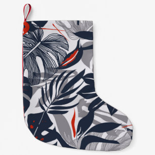 Jungle Plants: Floral Organic Seamless Small Christmas Stocking