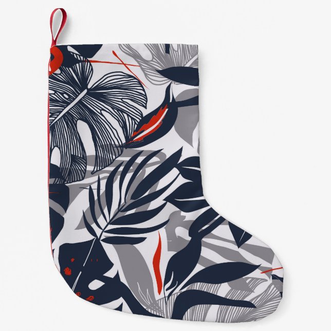 Jungle Plants: Floral Organic Seamless Small Christmas Stocking (Front)