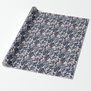 Jungle Plants: Floral Organic Seamless Wrapping Paper