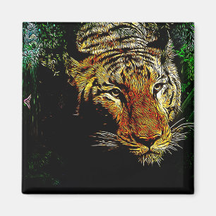 jungle predator wildlife safari animal wild tiger magnet