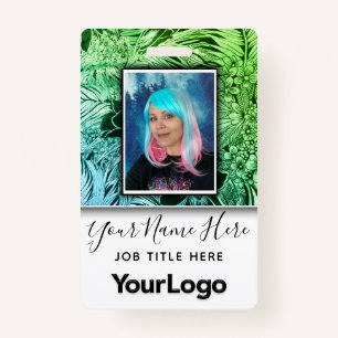 Jungle Professional Corporate Employee Photo Name ID Badge