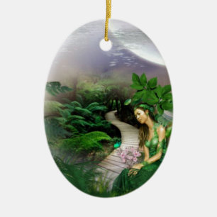 Jungle Reflection Ceramic Tree Decoration