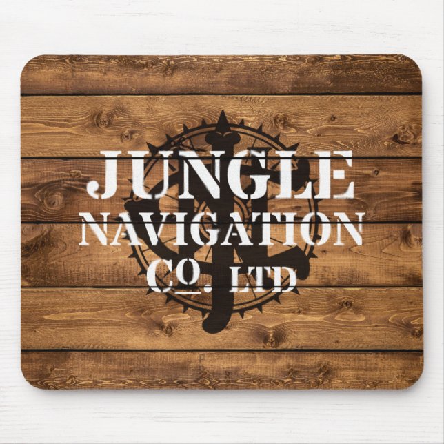 Jungle River Crate Stencil Mouse Mat (Front)