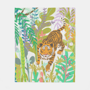 Jungle Roar - Tiger Fleece Blanket