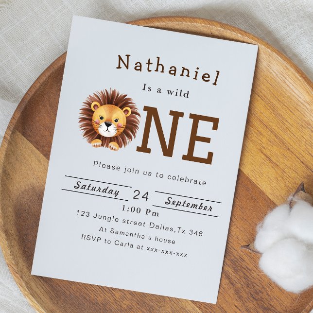 Jungle Safari 1st Birthday Party  Invitation (Creator Uploaded)