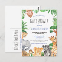 Jungle Safari Animal Baby Shower Books for Baby