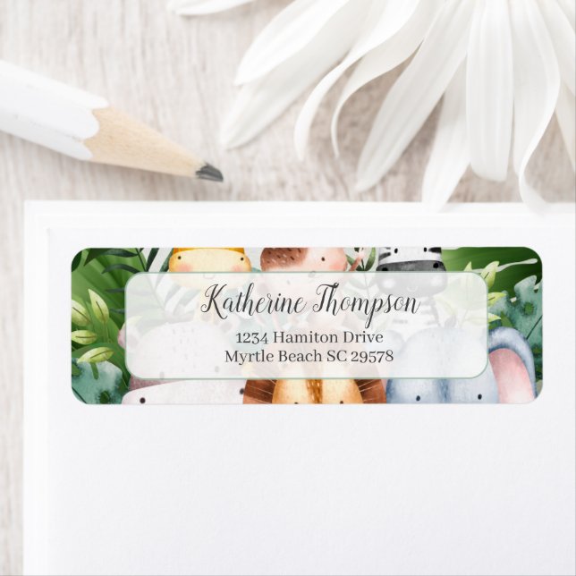   Jungle Safari Animals Address (Insitu)