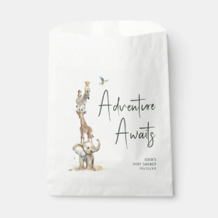 Jungle Safari Animals Adventure Awaits Baby Shower Favour Bags