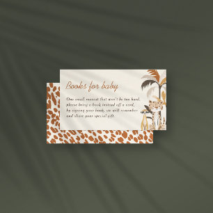 Jungle Safari Animals Baby Shower Books For Baby Enclosure Card