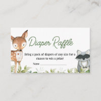 Jungle Safari Animals Baby Shower Diaper Raffle