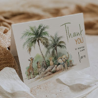 Jungle Safari Animals Baby Shower Folded
