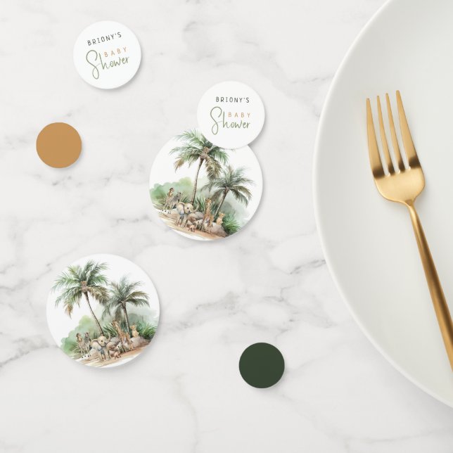 Jungle Safari Animals Baby Shower Table Confetti (Group)