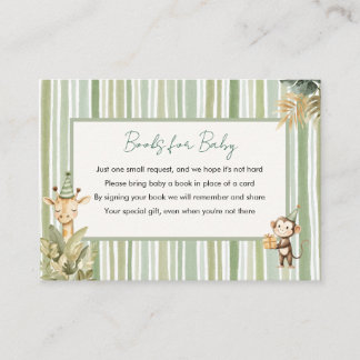 Jungle Safari Animals Books For Baby Enclosure Card