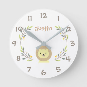 Jungle Safari Animals Kids Nursery Wall Clock