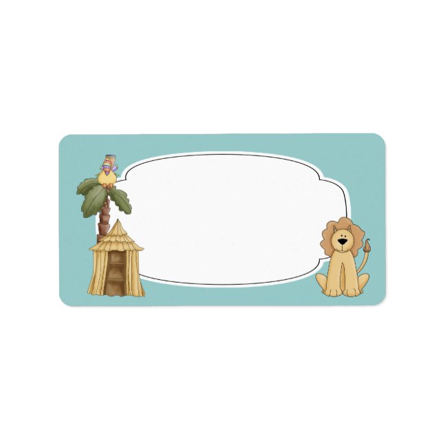 Jungle Safari Animals Label (Front)