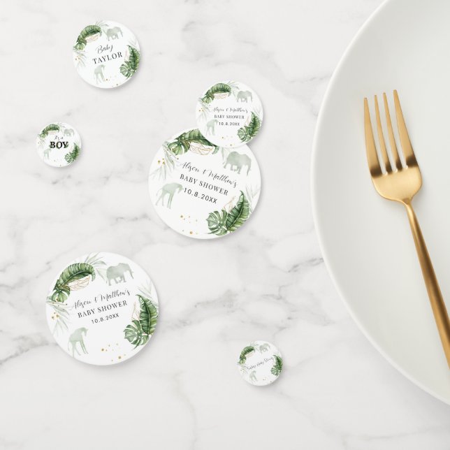 Jungle Safari Animals Nature Boy Baby Shower Confetti (Group)