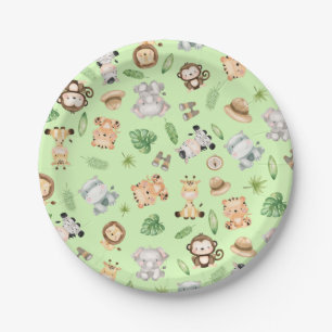 Jungle Safari Animals Paper Plate