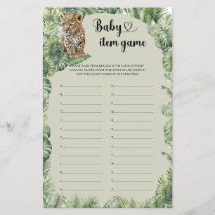 Jungle Safari Animals Tropical Baby Item game