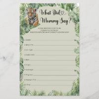 Jungle Safari Animals What Did Mummy Say game