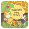 Jungle Safari Baby Animals Baby Shower Stickers