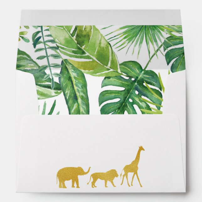Jungle Safari Baby Shower Envelopes (Back (Bottom))