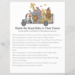 Jungle Safari Baby Shower Games Flyer