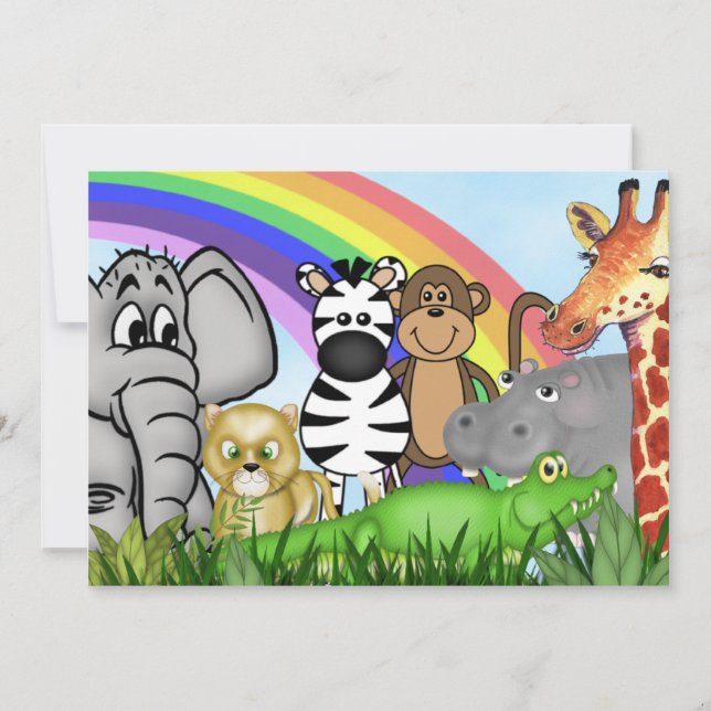 Jungle/Safari Baby  Shower Invitations (Front)