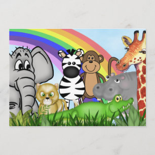 Jungle/Safari Baby  Shower Invitations