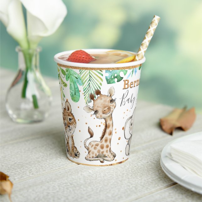 Jungle Safari Baby Shower Paper cup (Insitu)