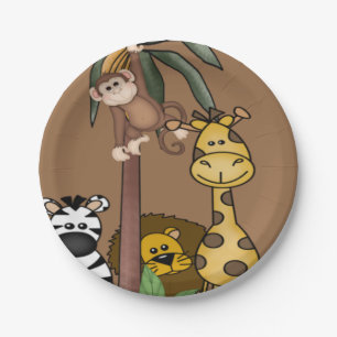 Jungle Safari Baby Shower Paper Plates