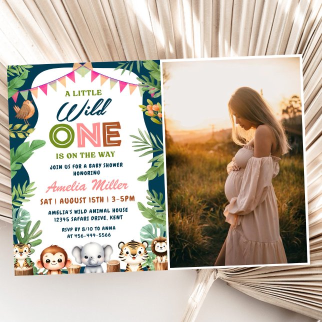 Jungle Safari Baby Shower Party Photo Invitation (Creator Uploaded)